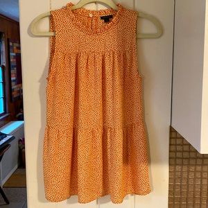 Swingy Ann Taylor sleeveless blouse in soft orange